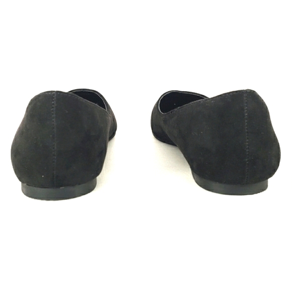 JustFab NEW! Amanda Black, Faux Suede, Slip On Pointy Toe Flats. Women's Size 6M - Picture 11 of 13